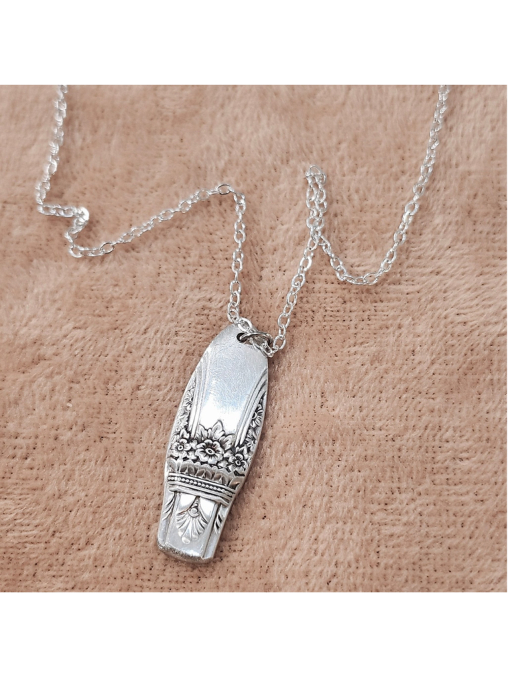 Rodgers bros First Love Silverplate Silverwear Pendant necklace handmade